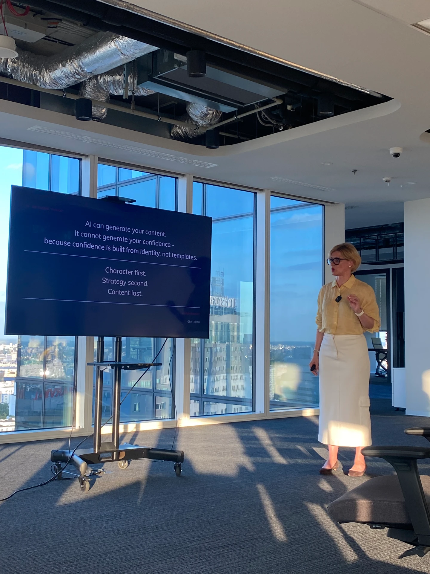 Aksana Kniazeva podczas wystąpienia w Andersen Tech Talks